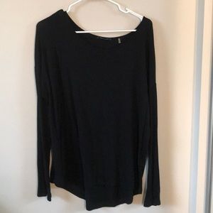 long sleeve black top